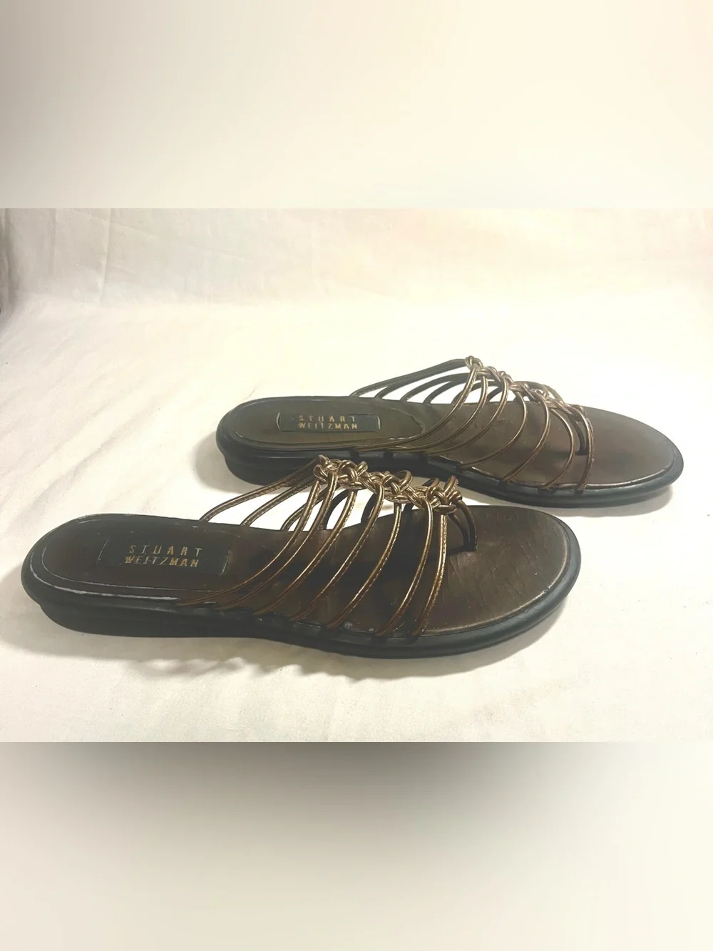 Stuart Weitzman Bronze Sandals | Pre-Owned | Original Box | Size 9N